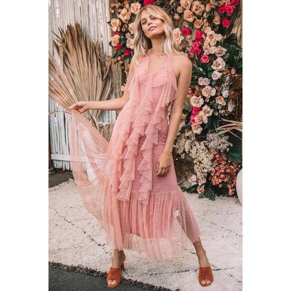 Spell | Dresses | Spell The Gypsy Fluttering Ruffle Lace Luna Mesh ...